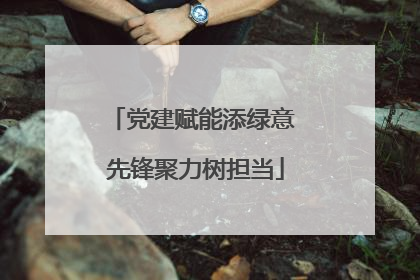 党建赋能添绿意 先锋聚力树担当