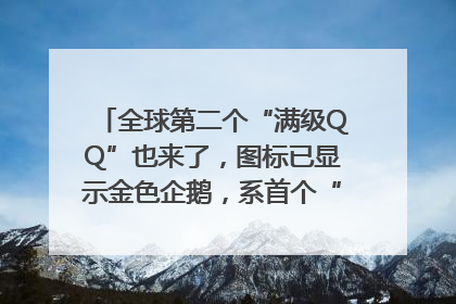 全球第二个“满级QQ”也来了，图标已显示金色企鹅，系首个“满级QQ”的小号