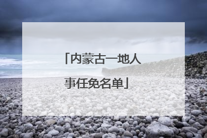 内蒙古一地人事任免名单