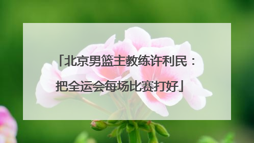北京男篮主教练许利民：把全运会每场比赛打好