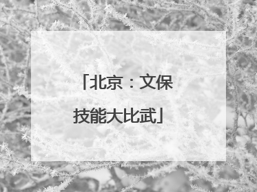 北京：文保技能大比武