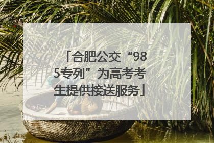 合肥公交“985专列”为高考考生提供接送服务