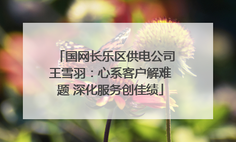 国网长乐区供电公司王雪羽：心系客户解难题 深化服务创佳绩