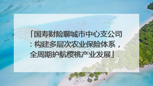 国寿财险聊城市中心支公司：构建多层次农业保险体系，全周期护航樱桃产业发展