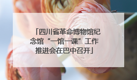 四川省革命博物馆纪念馆“一馆一课”工作推进会在巴中召开