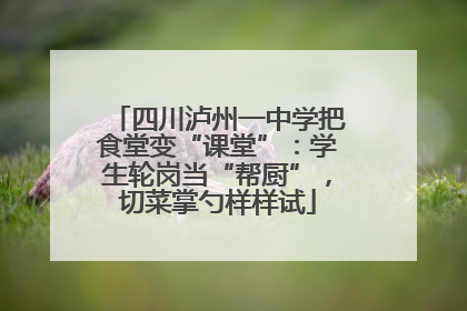 四川泸州一中学把食堂变“课堂”：学生轮岗当“帮厨”，切菜掌勺样样试