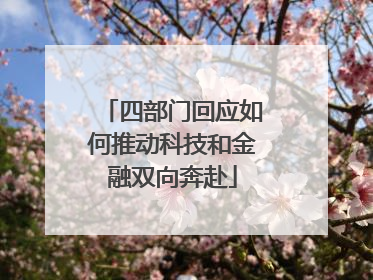 四部门回应如何推动科技和金融双向奔赴