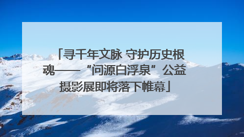 寻千年文脉 守护历史根魂——“问源白浮泉”公益摄影展即将落下帷幕