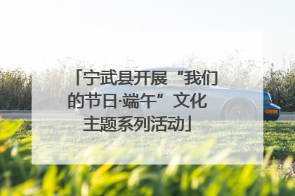 宁武县开展“我们的节日·端午”文化主题系列活动