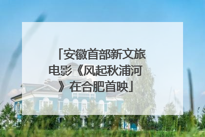 安徽首部新文旅电影《风起秋浦河》在合肥首映