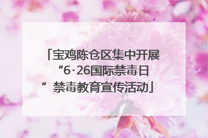 宝鸡陈仓区集中开展“6･26国际禁毒日”禁毒教育宣传活动