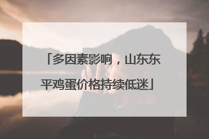 多因素影响，山东东平鸡蛋价格持续低迷