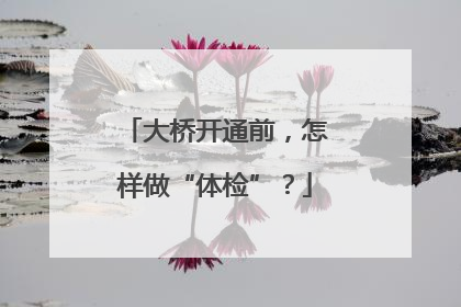 大桥开通前，怎样做“体检”？
