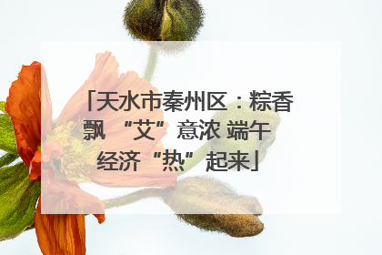 天水市秦州区：粽香飘 “艾”意浓 端午经济“热”起来