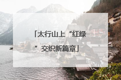 太行山上“红绿”交织新篇章