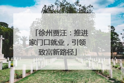 徐州贾汪：推进家门口就业，引领致富新路径