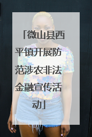 微山县西平镇开展防范涉农非法金融宣传活动