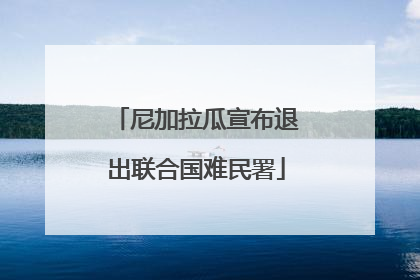尼加拉瓜宣布退出联合国难民署