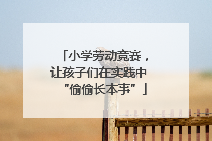小学劳动竞赛，让孩子们在实践中“偷偷长本事”