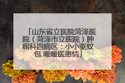 山东省立医院菏泽医院（菏泽市立医院）肿瘤科四病区：小小驱蚊包 暖暖医患情