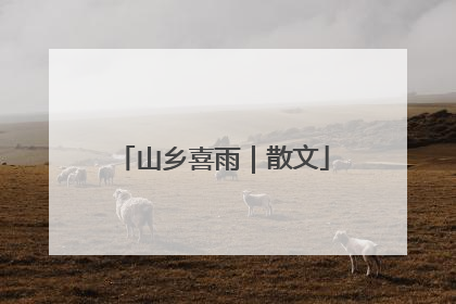 山乡喜雨｜散文