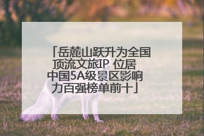 岳麓山跃升为全国顶流文旅IP 位居中国5A级景区影响力百强榜单前十