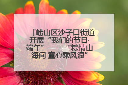崂山区沙子口街道开展“我们的节日·端午”——“粽情山海间 童心乘风浪”文明实践活动