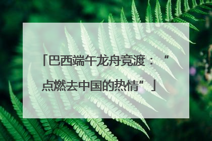 巴西端午龙舟竞渡：“点燃去中国的热情”