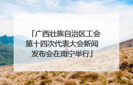 广西壮族自治区工会第十四次代表大会新闻发布会在南宁举行