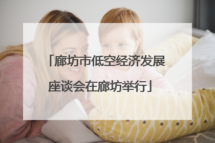 廊坊市低空经济发展座谈会在廊坊举行