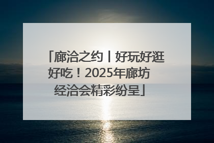 廊洽之约丨好玩好逛好吃！2025年廊坊经洽会精彩纷呈