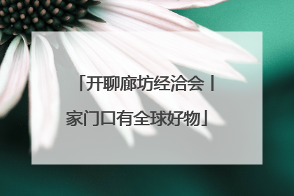 开聊廊坊经洽会丨家门口有全球好物