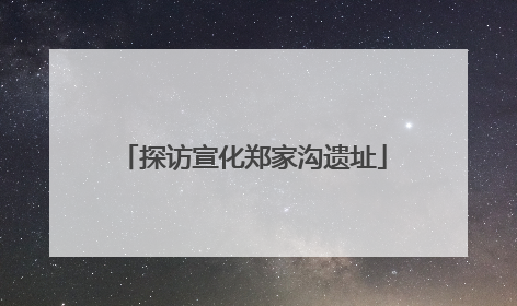 探访宣化郑家沟遗址