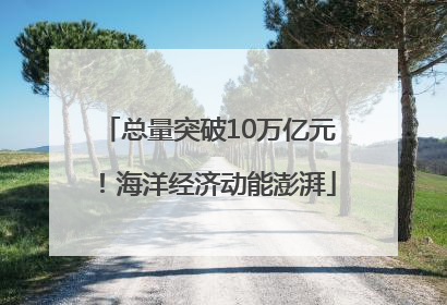 总量突破10万亿元！海洋经济动能澎湃