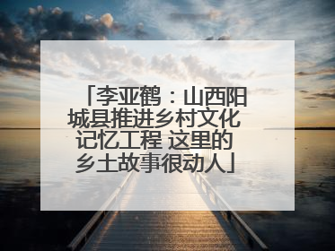 李亚鹤：山西阳城县推进乡村文化记忆工程 这里的乡土故事很动人