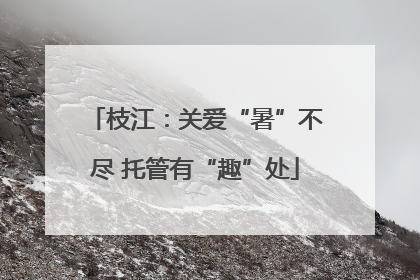 枝江：关爱“暑”不尽 托管有“趣”处