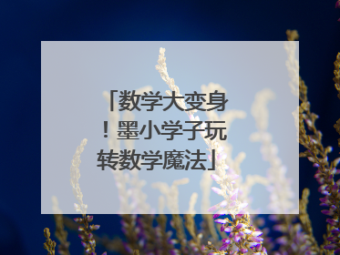 数学大变身！墨小学子玩转数学魔法