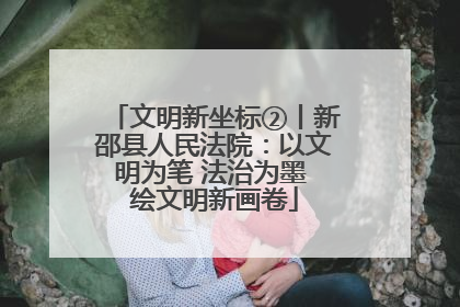 文明新坐标②丨新邵县人民法院：以文明为笔 法治为墨 绘文明新画卷