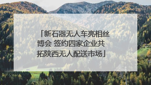 新石器无人车亮相丝博会 签约四家企业共拓陕西无人配送市场