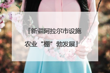 新疆阿拉尔市设施农业“棚”勃发展