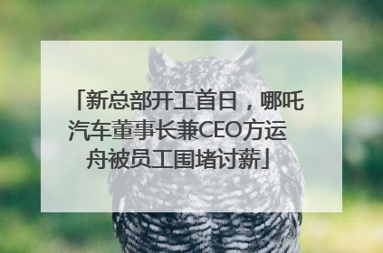 新总部开工首日，哪吒汽车董事长兼CEO方运舟被员工围堵讨薪