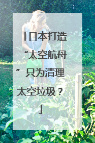 日本打造“太空航母”只为清理太空垃圾？