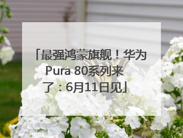 最强鸿蒙旗舰！华为Pura 80系列来了：6月11日见