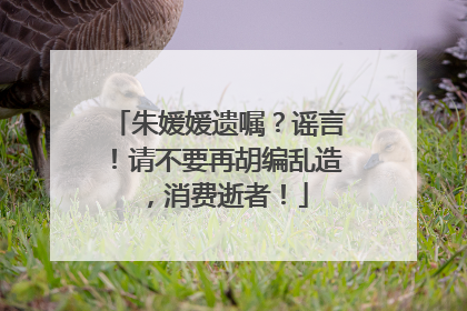 朱媛媛遗嘱？谣言！请不要再胡编乱造，消费逝者！
