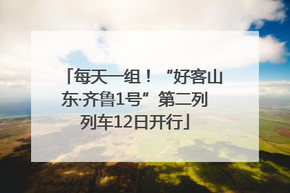 每天一组！“好客山东·齐鲁1号”第二列列车12日开行