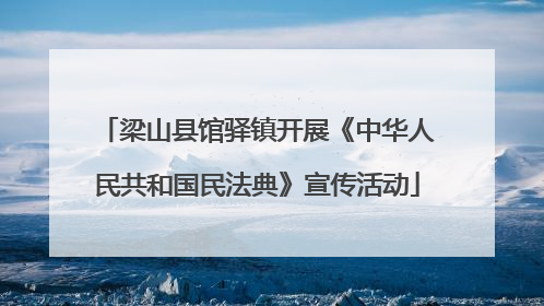 梁山县馆驿镇开展《中华人民共和国民法典》宣传活动