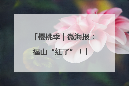 樱桃季｜微海报：福山“红了”！