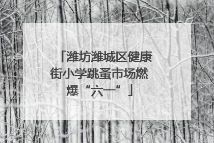 潍坊潍城区健康街小学跳蚤市场燃爆“六一”