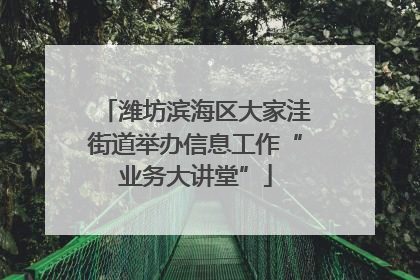 潍坊滨海区大家洼街道举办信息工作“业务大讲堂”