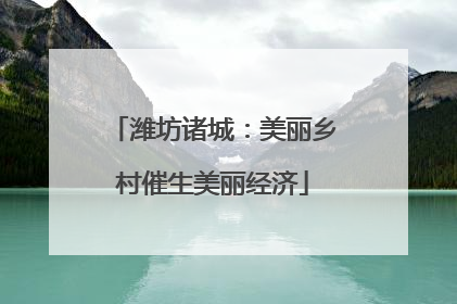 潍坊诸城：美丽乡村催生美丽经济